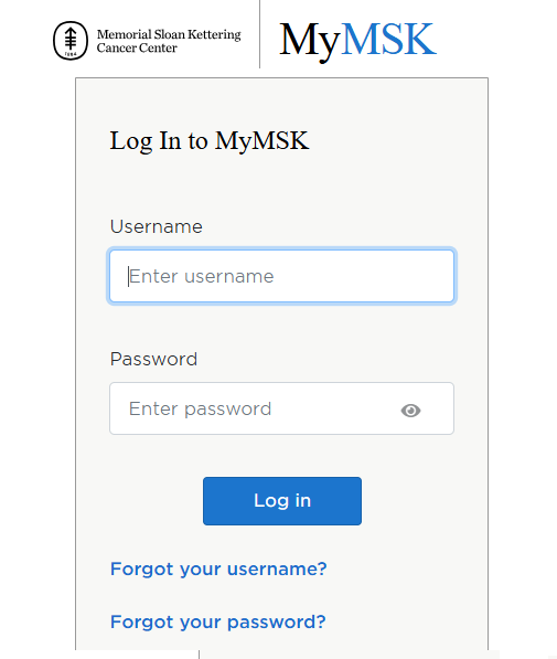 MyMSK Login