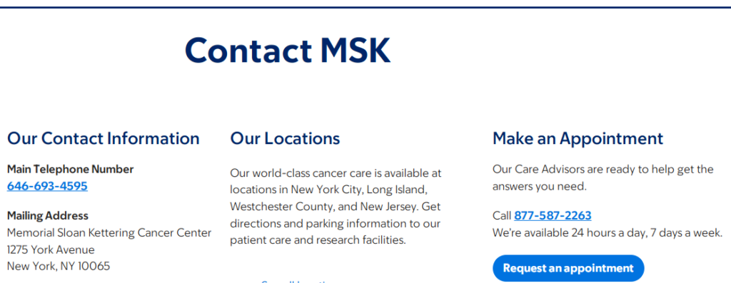 Contact MSK